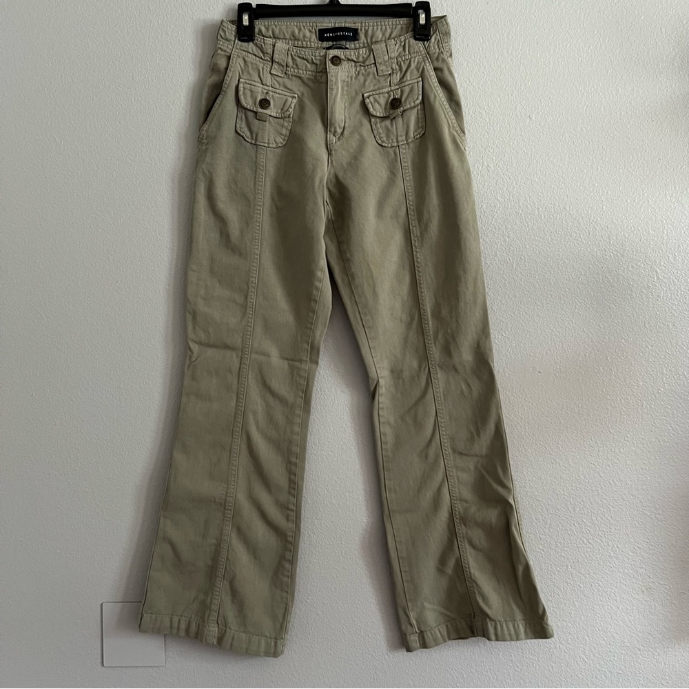 Vintage Y2K Aeropostale Taupe Buttoned Pants